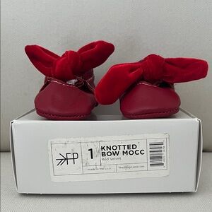 Freshly Picked Red Knotted Bow Moccasins